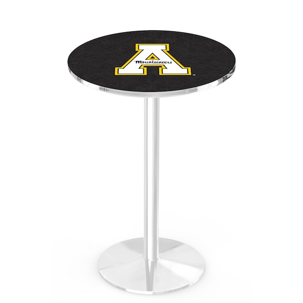 42" Chrome Appalachian State Pub Table